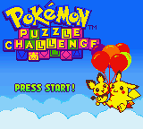 PokeMon Puzzle Challenge Title Screen